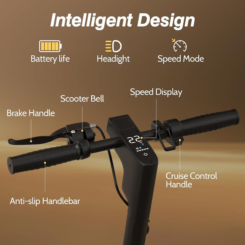 MAXSHOT Electric Scooter for Adults, 8.5/10/14' Tires, 19/22Mph, 350W/500W Motor, 21-28 Miles Range, Folding E-Scooter with Dual Suspension,APP Contro