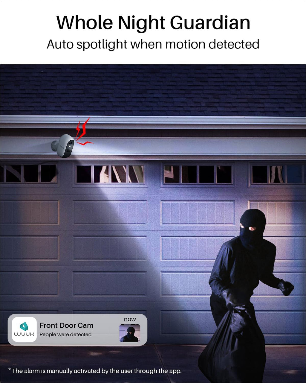 WUUK Security Cameras Wireless Outdoor, Indoor Home Surveillance System, 2K, No Monthly Fee, Motion Alert, Night Vision, 2.4/5 GHz WiFi, 32G Local Storage, Compatible with Alexa & Google, 4-Camera Kit
