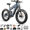 FREESKY 2026 Alaska Pro Dual Battery 48V 45AH 200 Miles 40MPH Electric Bike for Adult, 4000W High-Torque Motor Long Range Fat Tire Ebike, 26' Full Suspension Mountain E Bike, UL 2849 Certified by TÜV