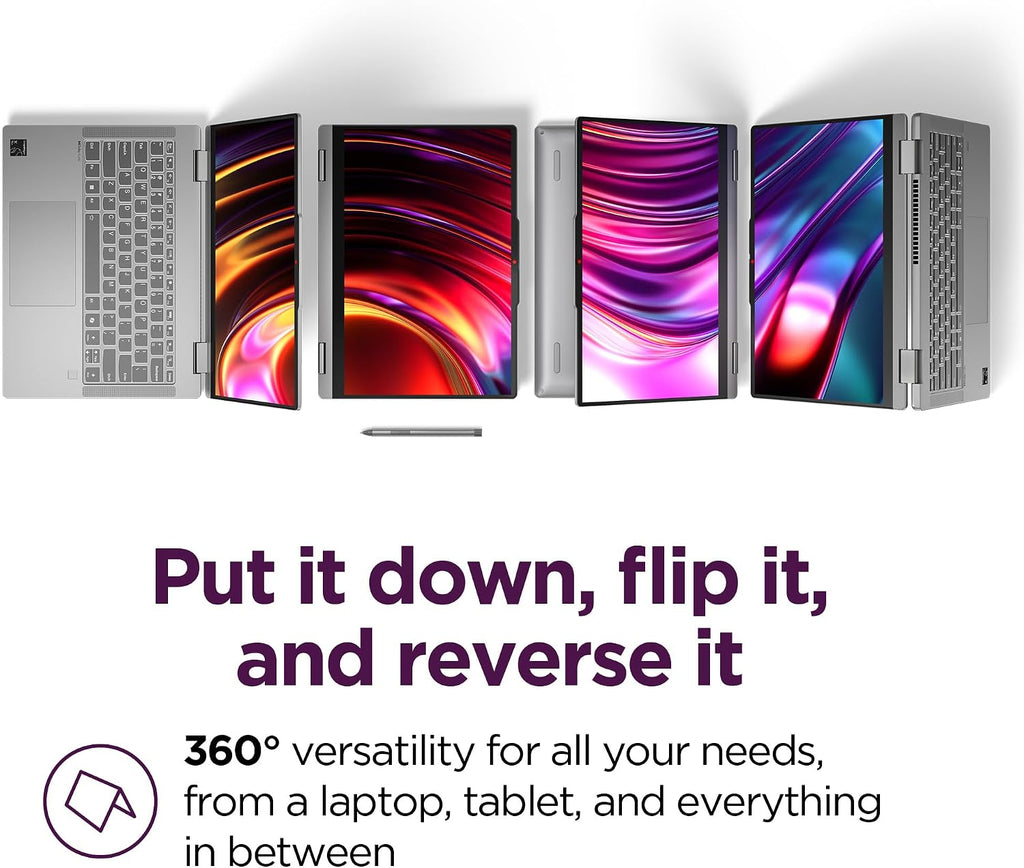 Lenovo IdeaPad 5X 2-in-1 Copilot+ Extra-Long Battery Life 14' WUXGA FHD+ OLED Touch Display 16GB Memory 512GB Storage Snapdragon X Plus 8-core Processor Windows 11 Home, Pen Included, Luna Gray