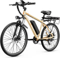 Jasion EB5 Electric Bike for Adults with Peak 750W Brushless Motor, 40Miles 20MPH Commuting Electric Mountain Bike with 360Wh Removable Battery, 7-Speed, 26' Tires and Front Fork Suspension