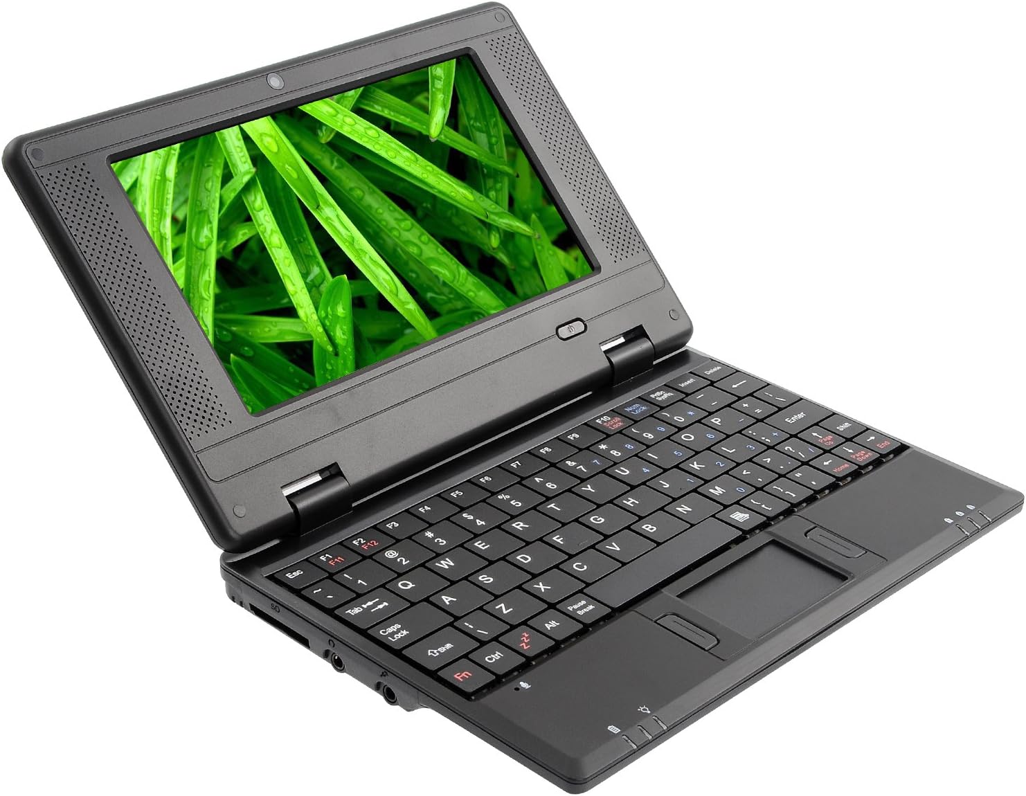 7 Inch Portable Mini Computer Laptop PC Netbook for Kids Android 12 Quad Core 32GB WiFi Built in Camera YouTube Flash Player (Black)