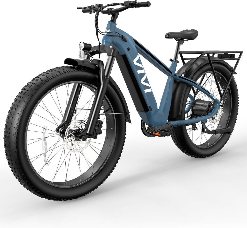 Vivi ACE01 Electric Bike for Adults,26' x 4.0 Fat Tire Ebike,750W Peak Motor Torque Sensor Electric Mountain Bike,20MPH Electric Bicycle with 48V 15AH Battery,Hydraulic Brake,SGS Certified to UL2849