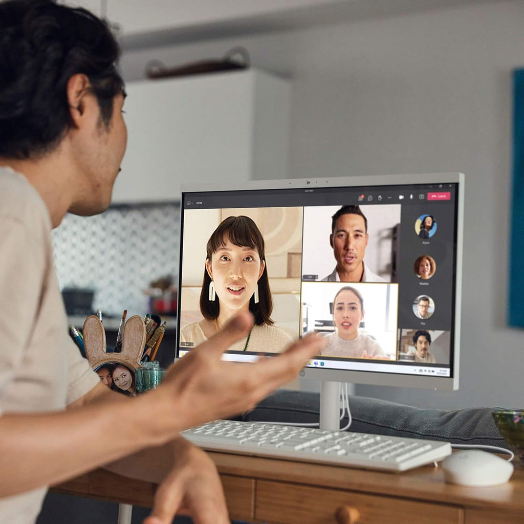 HP 21.5-inch All-in-One Desktop Computer - Office Lifetime & Win 11 Pro | FHD Anti-Glare Display | Intel Celeron | HDMI | WiFi6 | Webcam | w/Bundle Accessories | 32GB RAM + 1TB SSD