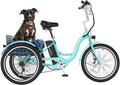 MOONCOOL Adult Electric Tricycle, 350W Front Drive Motor (Peak 700W), 15.5MPH E-Trike, Removable 36V 10.4Ah Battery, Max 60 Miles, 7-Speed 3 Wheel Electric Bike