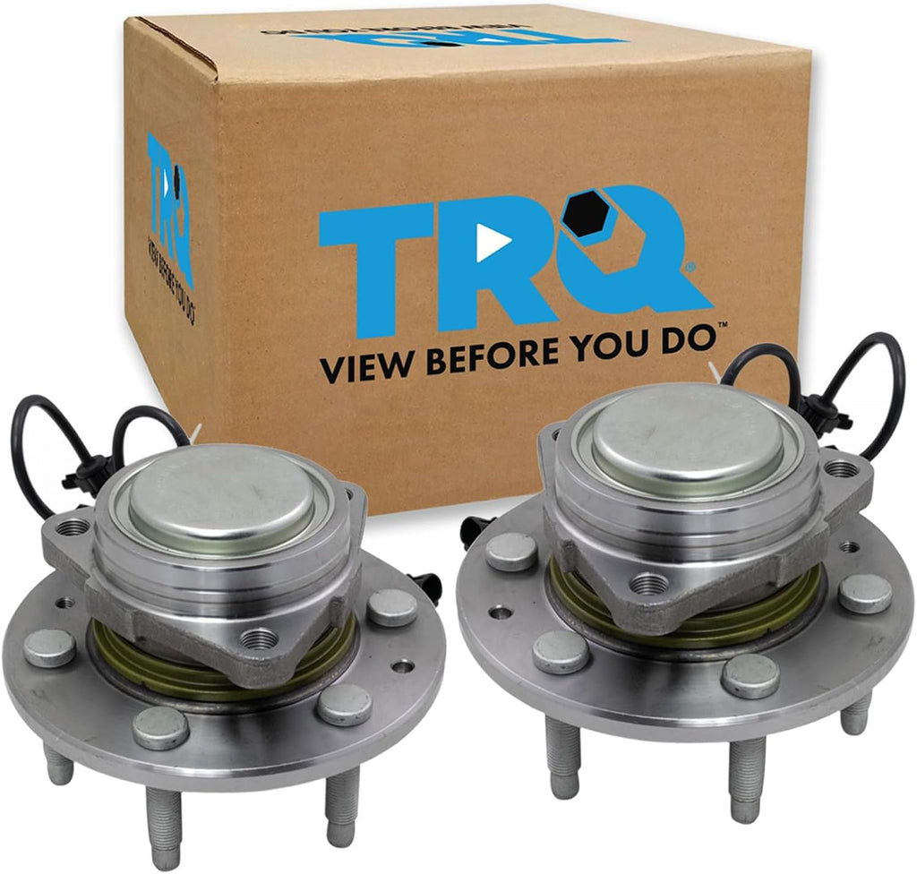 TRQ Front Left and Right Wheel Bearing and Hub Assembly Set 2 Piece Compatible with 2014 Chevrolet Express 1500 Van Rear Wheel Drive 2014 GMC Savana 1500 Van Rear Wheel Drive