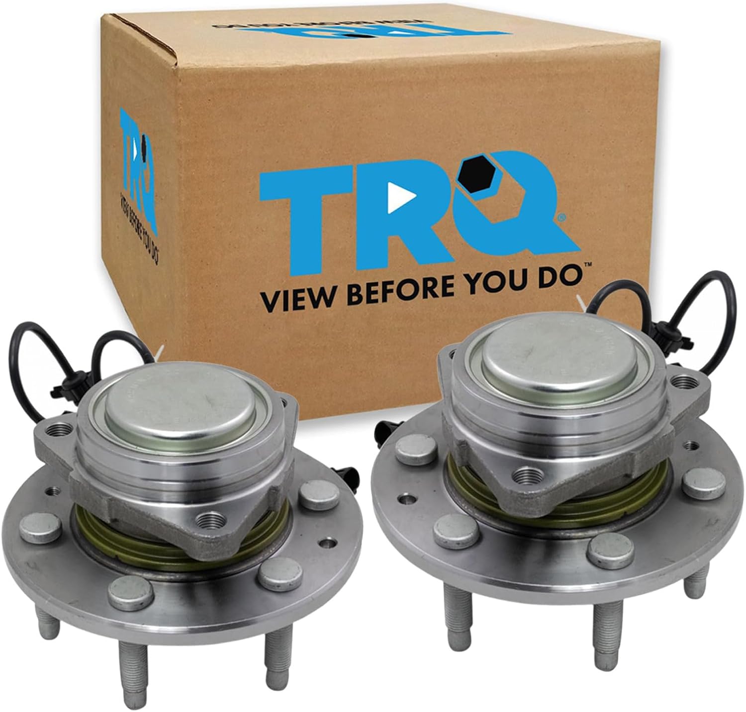 TRQ Front Left and Right Wheel Bearing and Hub Assembly Set 2 Piece Compatible with 2014 Chevrolet Express 1500 Van Rear Wheel Drive 2014 GMC Savana 1500 Van Rear Wheel Drive