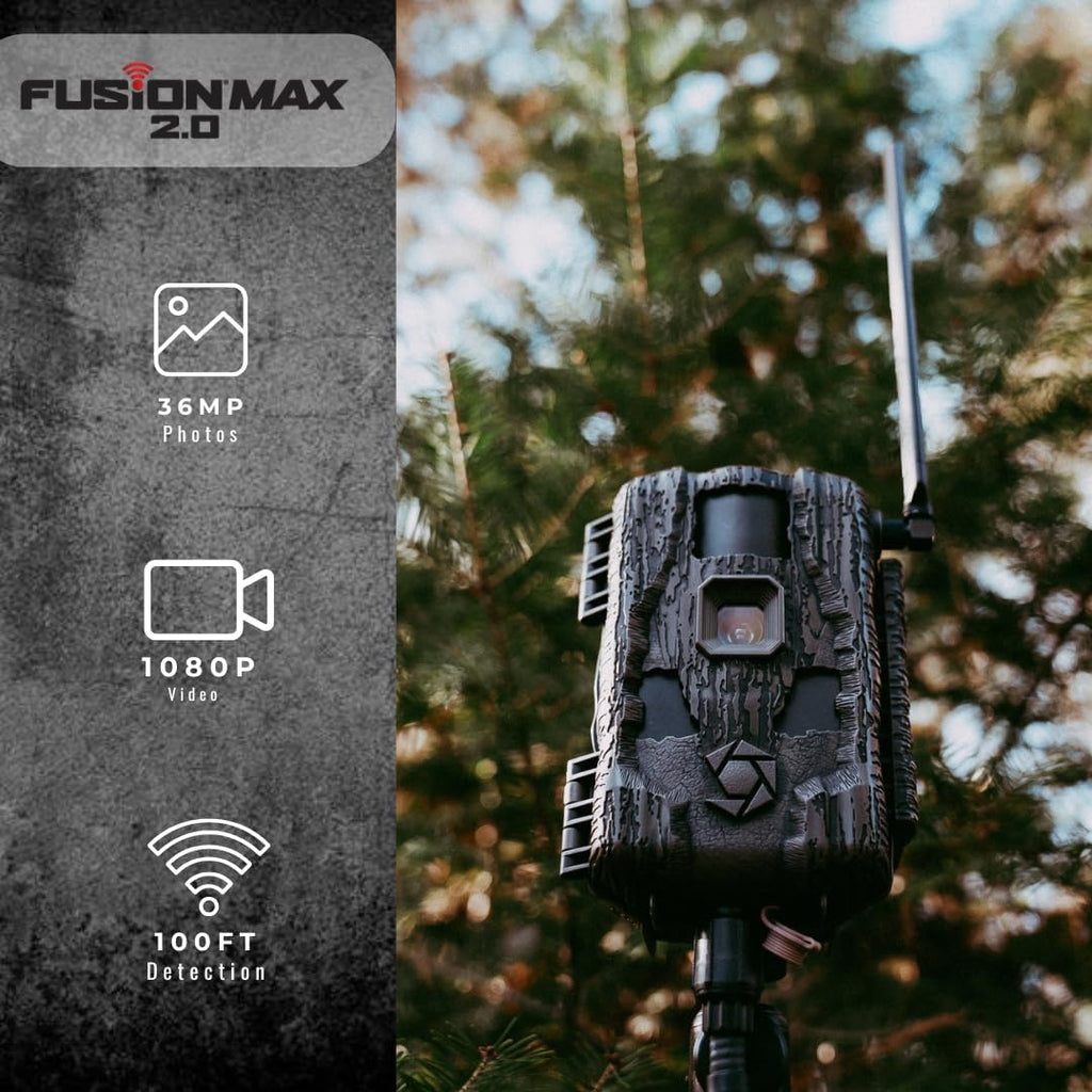 Stealth Cam Fusion Max 2.0 Cellular Trail Camera, 36MP, Outdoor, Instant Alerts, 2-Pack