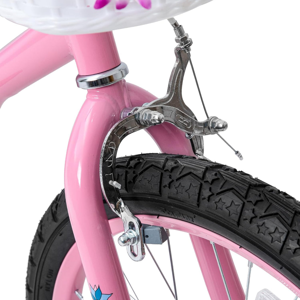 JOYSTAR Manteca 20 Inch Kids Bike with Training Wheels, Banana Seat Bike for Girls Ages 6 and Up, Kids' Bicycle, Adjustable Seat & Handlebars