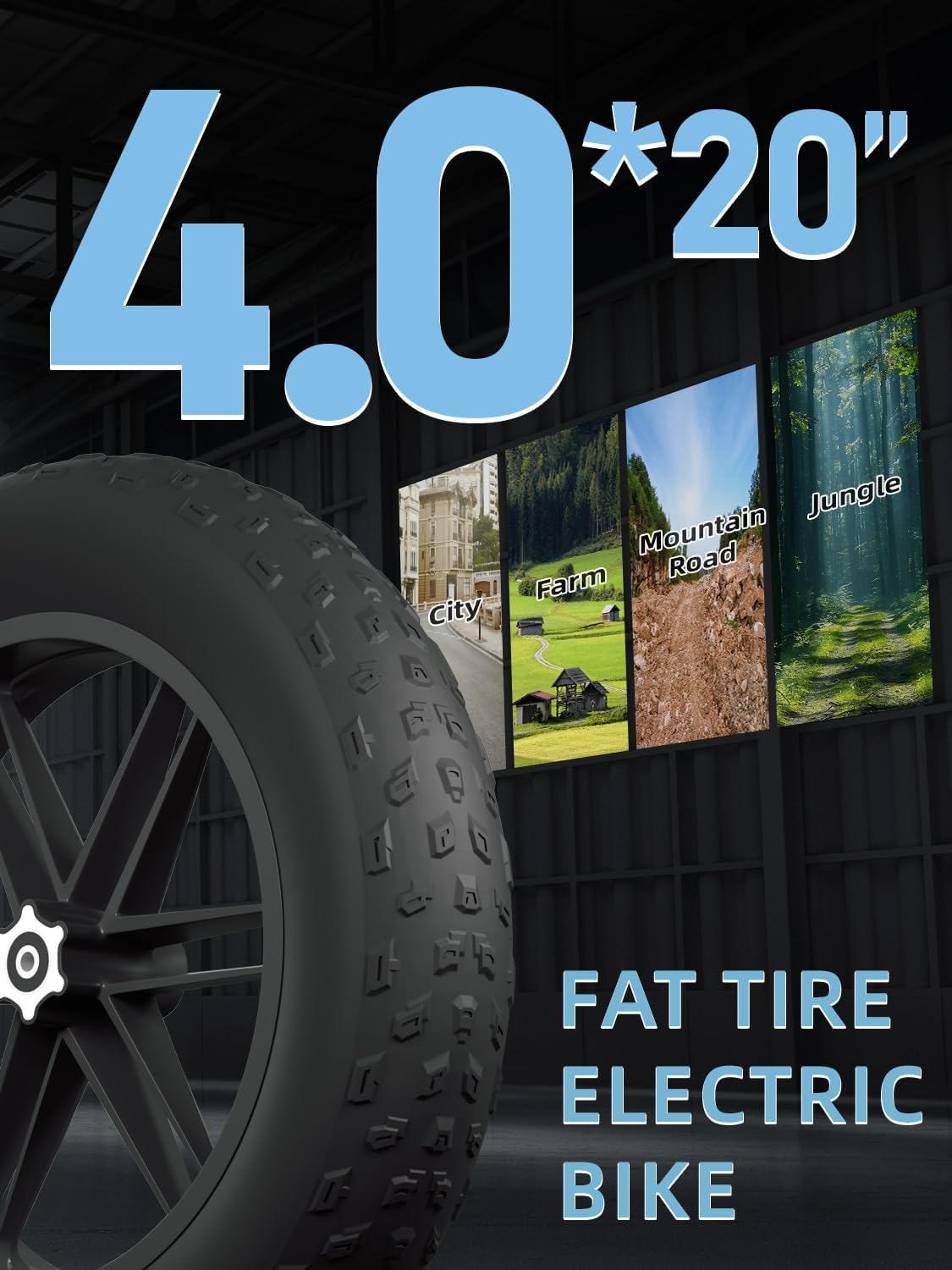 DEEPOWER Electric Bike for Adults,Peak 1500W Motor,30MPH 40Mile ebikes for Adults with 20AH Battery,20' Fat Tire Ebike,Dual Suspension,7 Speed Electric Motorcycle