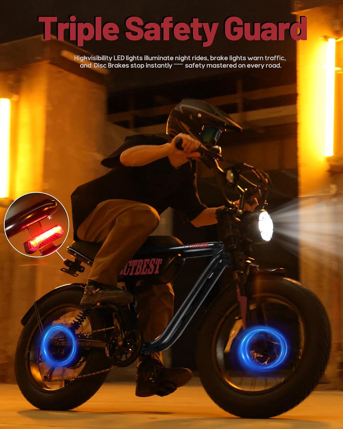 ACTBEST 16'/20'/26' Fat Tire Electric Bike for Adults/Teens, 1200W/1500W Peak Motor, 25MPH/28MPH & 55-75 Miles Long Range, Full Suspension All-Terrain eBike for Mountain,Snow,Sand