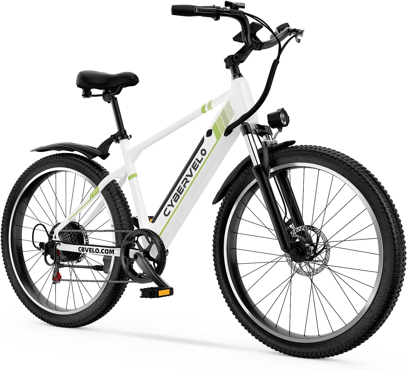 Cybervelo 750W Peak Electric Bike for Adults,up 80 Miles Removable Battery Ebike, 26' Electric E Bike with 7-Speed,Adult Electric Bicycles for Commute Beach Snow Womens/Man All Terrain