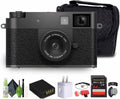 FUJIFILM X Half Premium Compact Digital Camera (Charcoal Silver) Bundle with Carrying Case + 64GB Memory Card + Lens Cap Keeper + Memory Card Wallet + Hand Strap + More