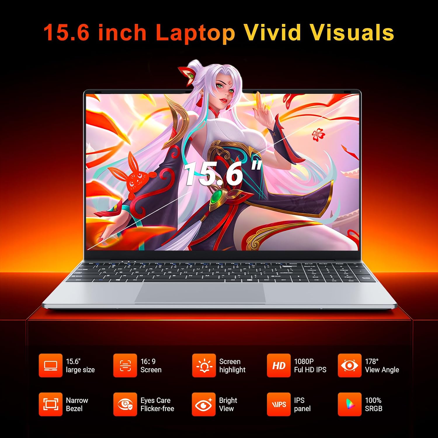 Laptop, 2026 Laptop Computer Core M3-6Y30 CPU, 8GB RAM 256GB SSD, Lap top with 180°Open, UHD Graphics, 15.6' IPS 1080P, WiFi 5, BT4.2, 5000mAh Battery, Win 11/Office Laptops for Student Work