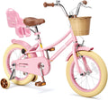 Glaf Toddler Girls Bike 12 14 16 20 Inch Girls Bike with Training Wheels Age 2-12 Years Old Bicycle Kids Bike with Basket and Doll Seat Adjustable Seat