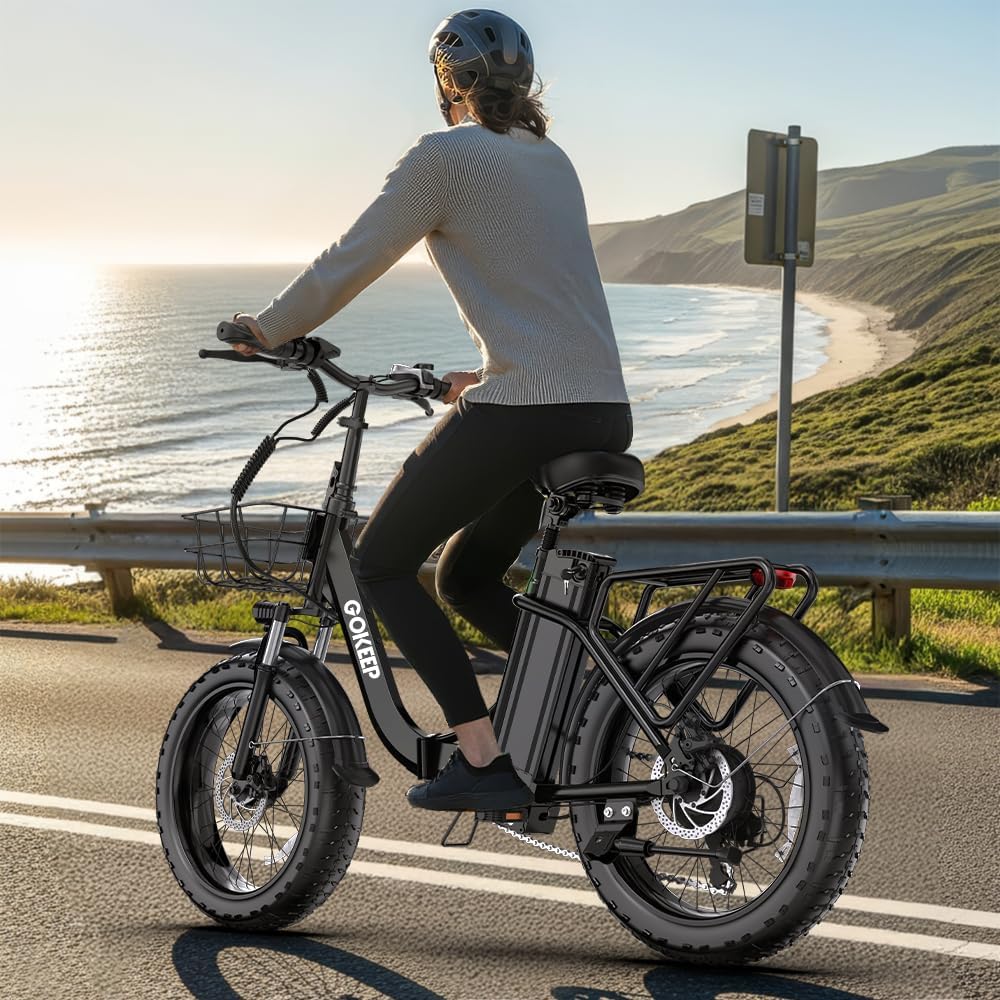 1300W Folding Electric Bike for Adults, 75 Miles PAS Range, 52V 13Ah Removable Lithium Battery, Front Suspension Electric Bicycle, 20MPH 7-Speed Commuter Ebike, Max 330LBS, UL2849 Certified