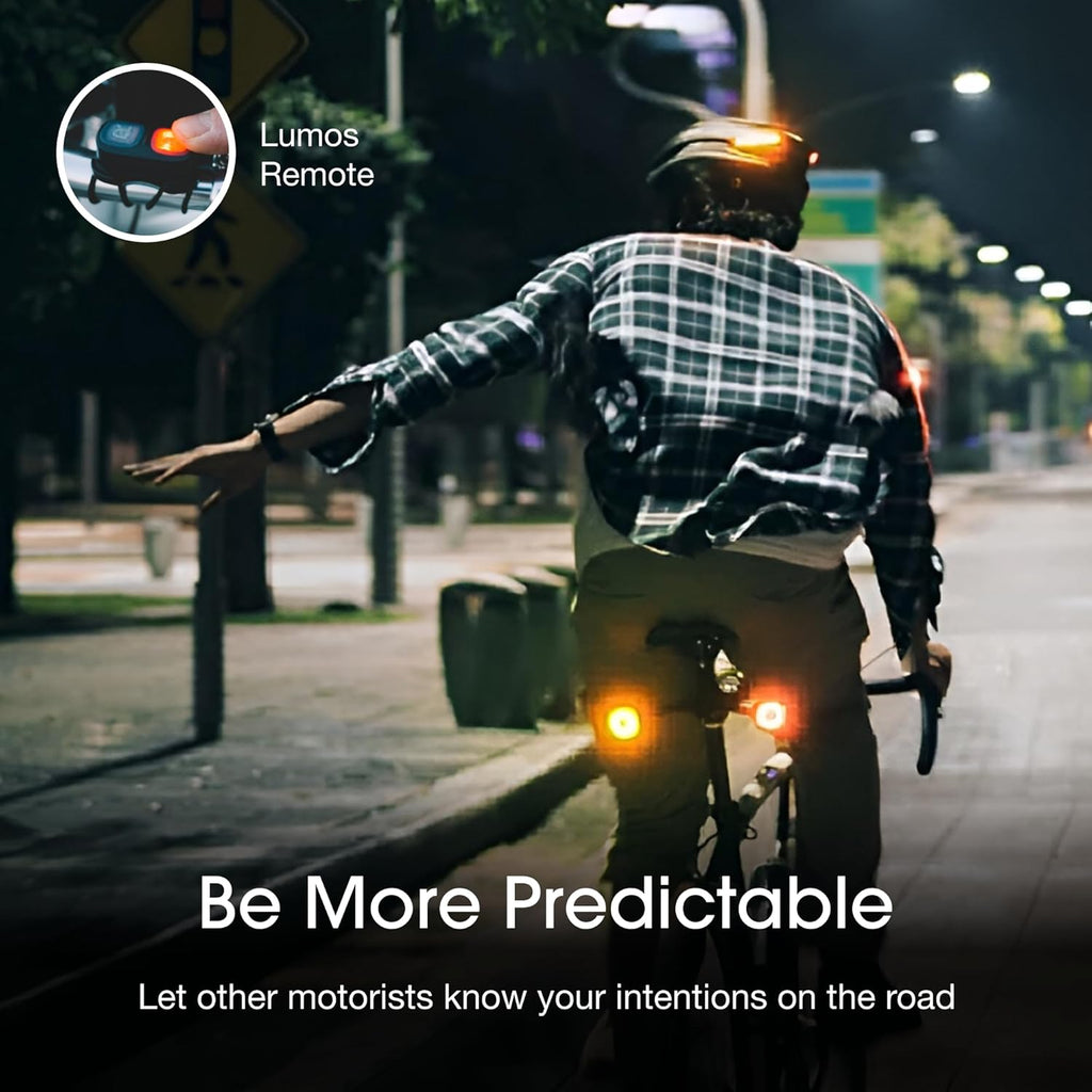 Lumos Firefly Smart Bike Light System - Sync Front & Rear LED Light | Custom Brightness, Flash Pattern, Day/Night Mode | Turn Signals | Brake Lights | Night Riding Bicycle Accessories for Men & Women