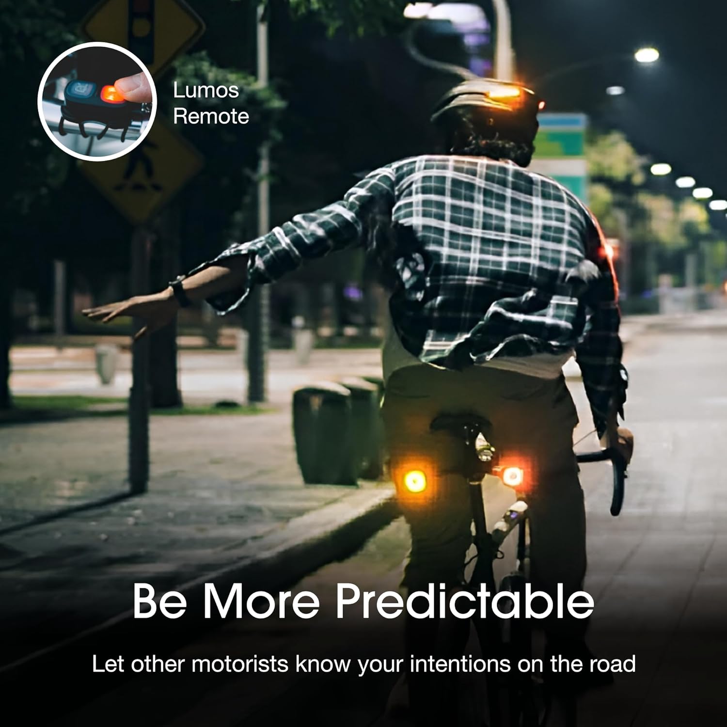 Lumos Firefly Smart Bike Light System - Sync Front & Rear LED Light | Custom Brightness, Flash Pattern, Day/Night Mode | Turn Signals | Brake Lights | Night Riding Bicycle Accessories for Men & Women