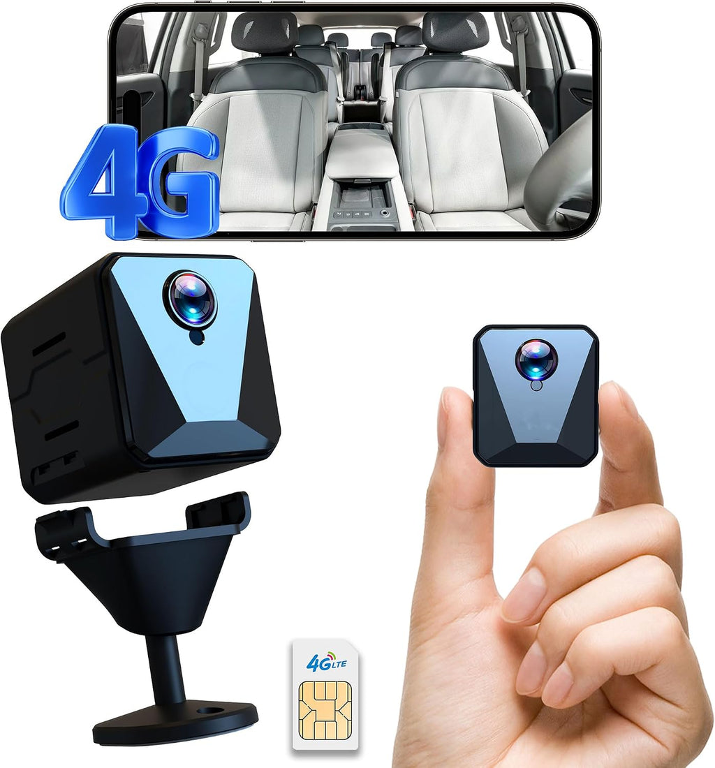 Funstorm No WiFi Security Camera-2k Cellular Security Camera-Car Security Camera with Sim Card, Wireless,Compact,Live View,Motion Detection,Clear Night Vision,for Truck/Car/Vacant House/RV