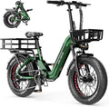 Heybike Ranger 20'x4.0' Fat Tire Folding Electric Bike for Adults, 1200W/1800W Peak Motor, 28/32MPH, up to 55/90 Miles Range, UL2849 Certified Removable Battery for Commute Beach Mountain Snow E Bike