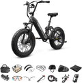 PUCKIPUPPY Corgi Electric Bike for Adults 960W, 48V 20Ah Battery, New Longitudinal Suspension, 20'' Fat Tire Full Suspension Mountain Ebike, 28MPH & 80Miles Range, LCD Display, 7 Speed