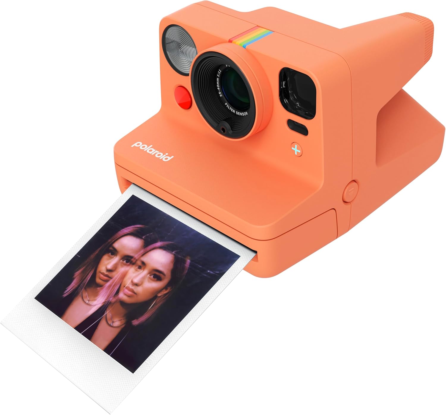 Polaroid Now+ 3rd Generation I-Type Instant Film Camera - Bluetooth Connected App Controlled - Coral - Camera Only No Film (9162)