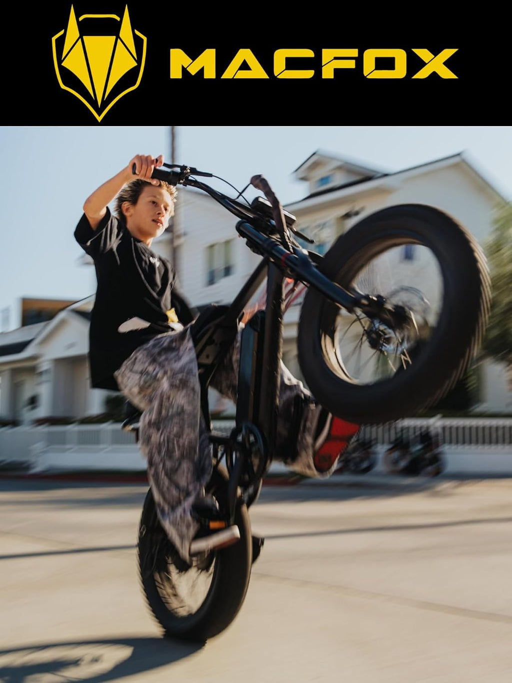 MACFOX X1S Electric Bike for Adults - Peak Power 750W, 20MPH High-Speed Commuter Ebike, 38 Mile Range, 20' All-Terrain Fat Tires with Front Suspension, Off-Road/Campus E-Bicycle (Class 2/Black)