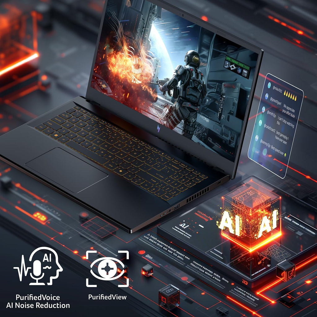 acer Nitro V Gaming Laptop | Intel Core i5-13420H Processor | NVIDIA GeForce RTX 4050 Laptop GPU | 15.6' FHD IPS 165Hz Display | 8GB DDR5 | 512GB Gen 4 SSD | Wi-Fi 6 | Backlit KB | ANV15-52-586Z