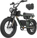 Gotrax R7 Electric Bike for Adults, 750W Motor, 25mph, Max 45-Mile Range, 20' Fat Tire, UL Certified, 48V Removable Battery, Oversized Padded Seat, Basket&Frame Bag, Easy Assembly for City&All-Terrain