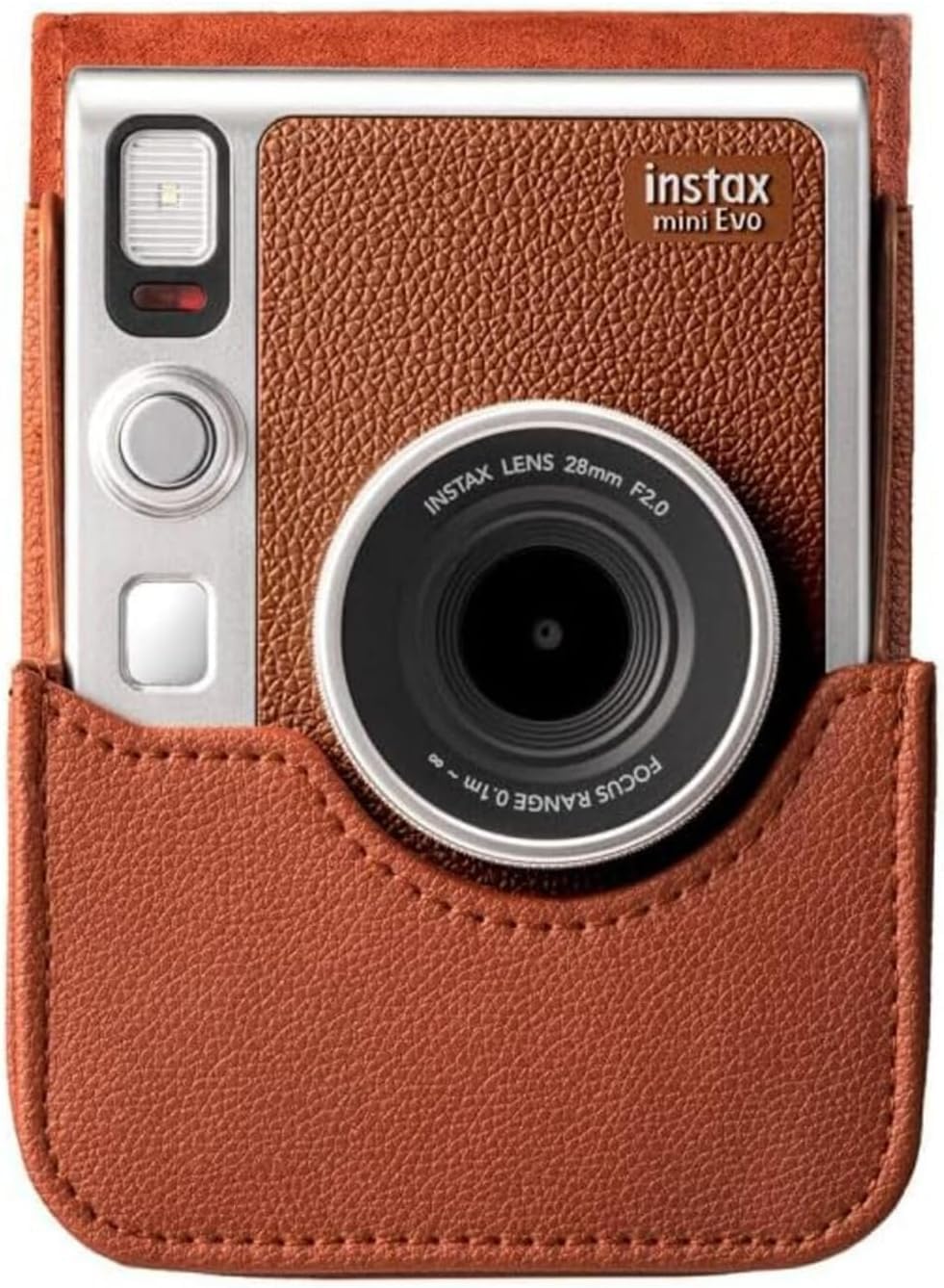 Fujifilm INSTAX MINI EVO Hybrid Instant Camera (Brown) Bundle, Includes: INSTAX Mini Film (60 Exposures), Brown Case, 32GB MicroSDHC Memory Card and More (5 Items)