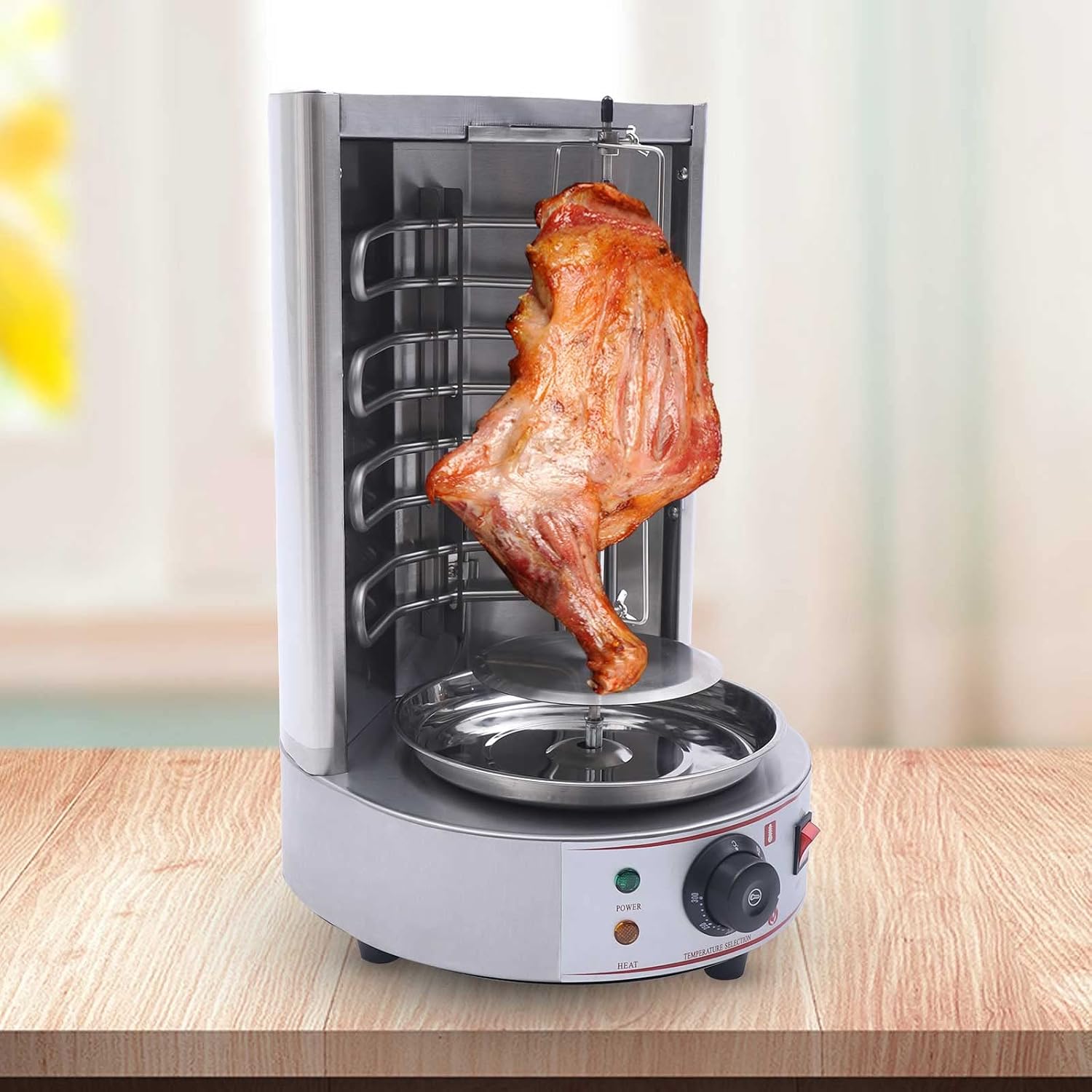 Electric Vertical Broiler Rotating Rotisserie Oven Shawarma Gyros Grill 50-300℃ BBQ