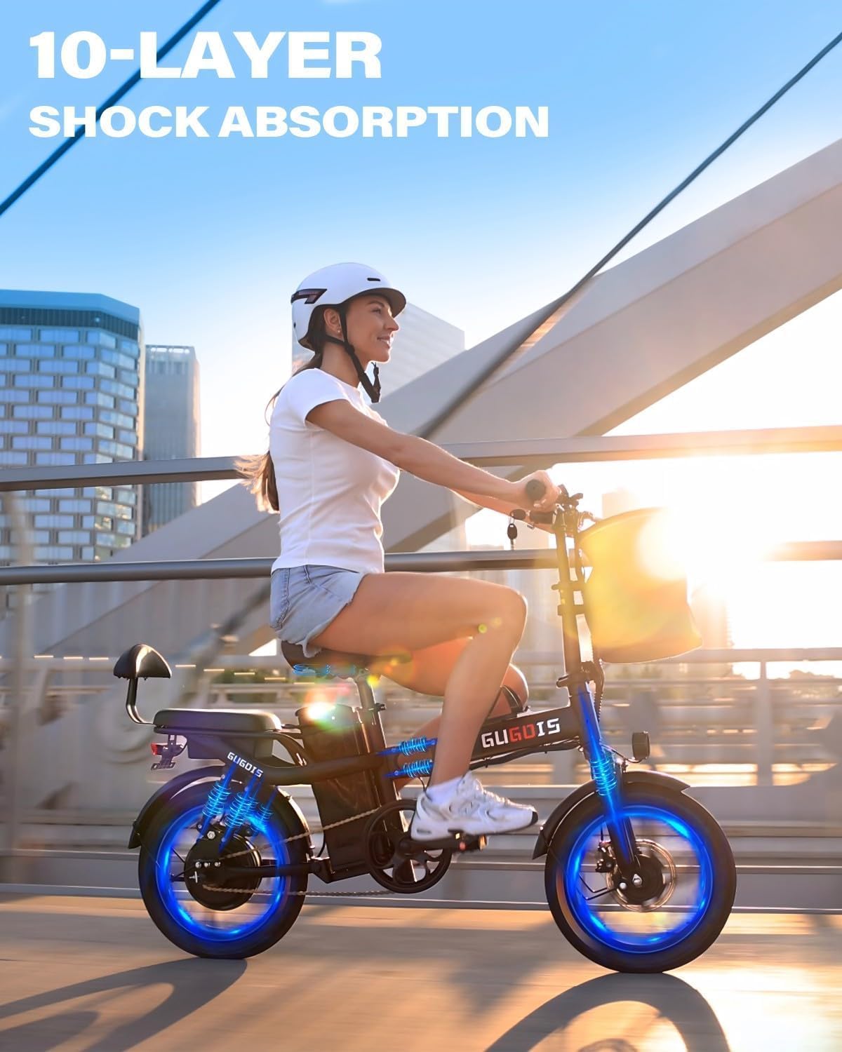 Electric Bike for Adults, 16'/20' Tire E-Bike with 750W/1000W Peak Motor, 48V Removable Battery, Up to 45/60 Miles Range & 28/30MPH, Folding Electric Bike for City and Outdoor Ride