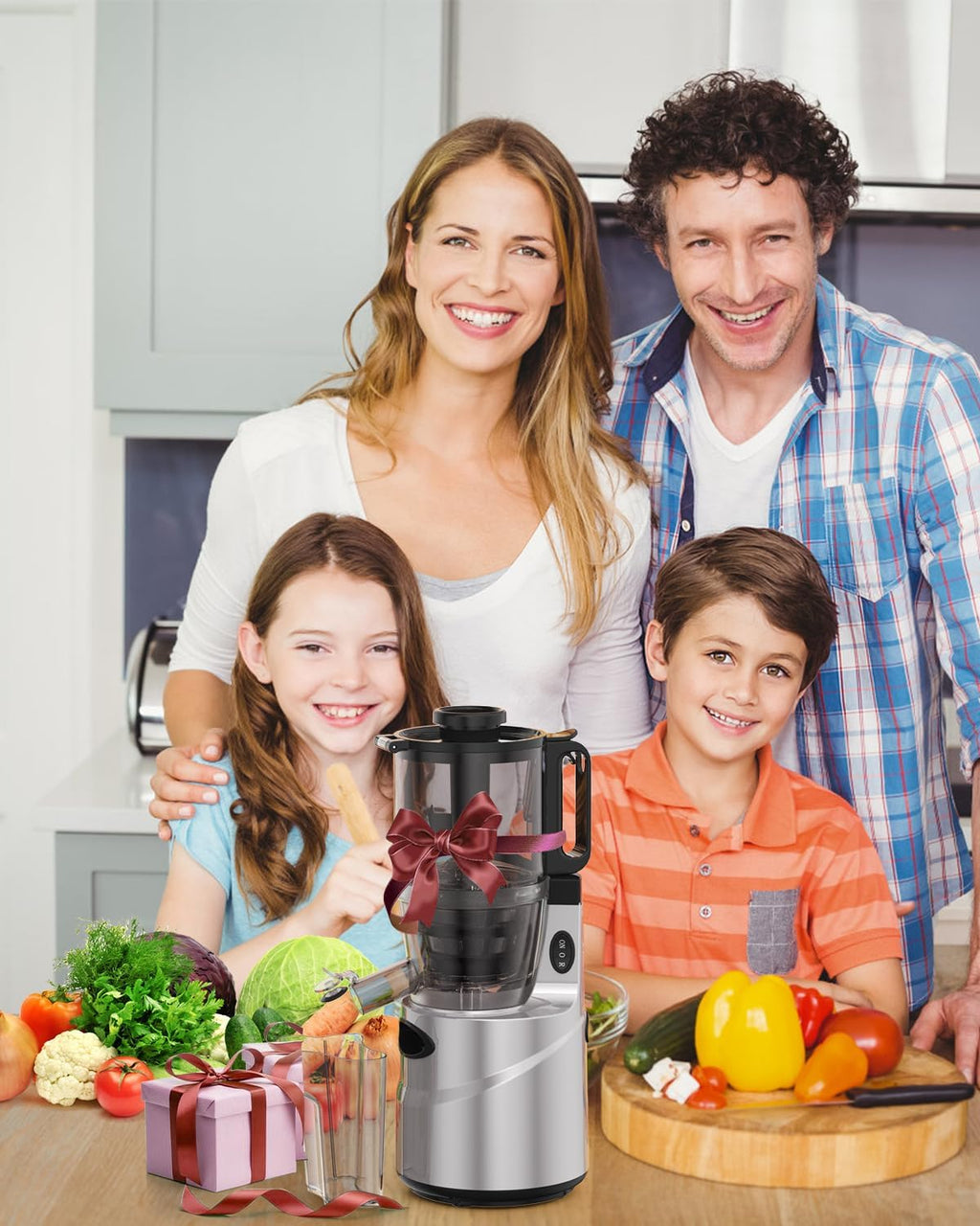 Cold Press Juicer - Slow Juicer Machines with 5.5' Feeding Chute, Masticating Juicer Fit Whole Fruits and Vegetables, Auto-cutting Auger, Easy to Clean (silver)