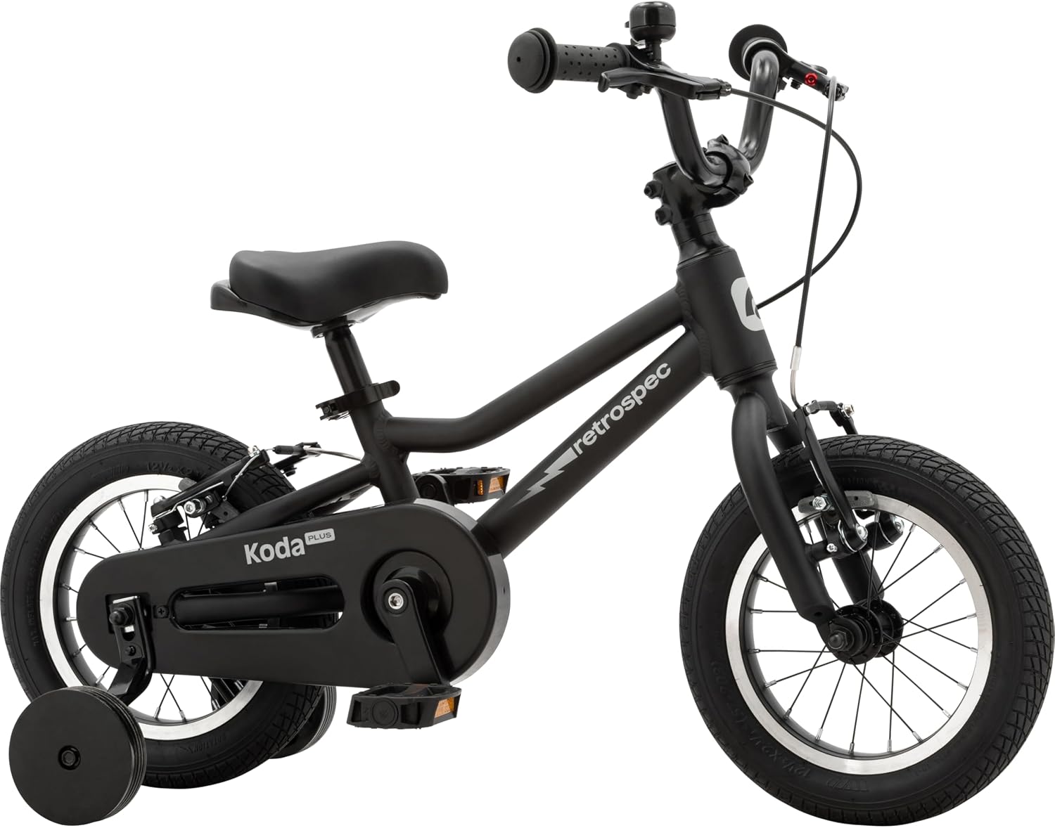 Retrospec Koda Plus Kids Bike for Boys & Girls Ages 2-3 Years - Children's Bicycle, Adjustable Seat & Handlebars, Removable Training Wheels, Front Hand Brakes, Rear Coaster Brake & Safety Bell