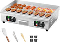 29' Commercial Electric Countertop Griddle,110V 3000W Flat Top Grill Hot Plate BBQ,Adjustable Thermostatic Control 122°F-572°F,Stainless Steel Restaurant Grill for Kitchen(NO PLUG)