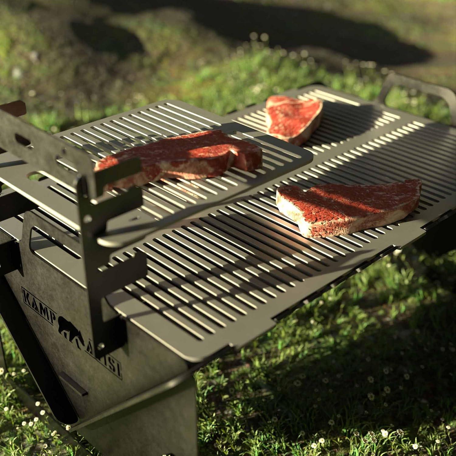 BBQ Grill Set | BBQ Grill with Stainless Steel Portable Instant Foldable Fire Set with Carrying Bag for Outdoor, Camping, Camp, Campfire (Folding Grill)
