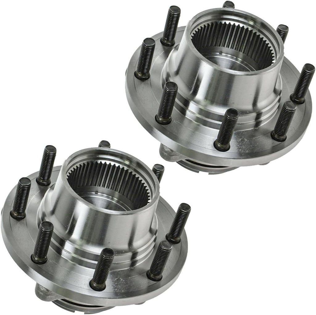TRQ 2 Piece Front Rear Wheel Bearing & Hub Assembly Set Compatible with 1999-2004 Ford F-350 Super Duty F-450 Super Duty F-550 Super Duty