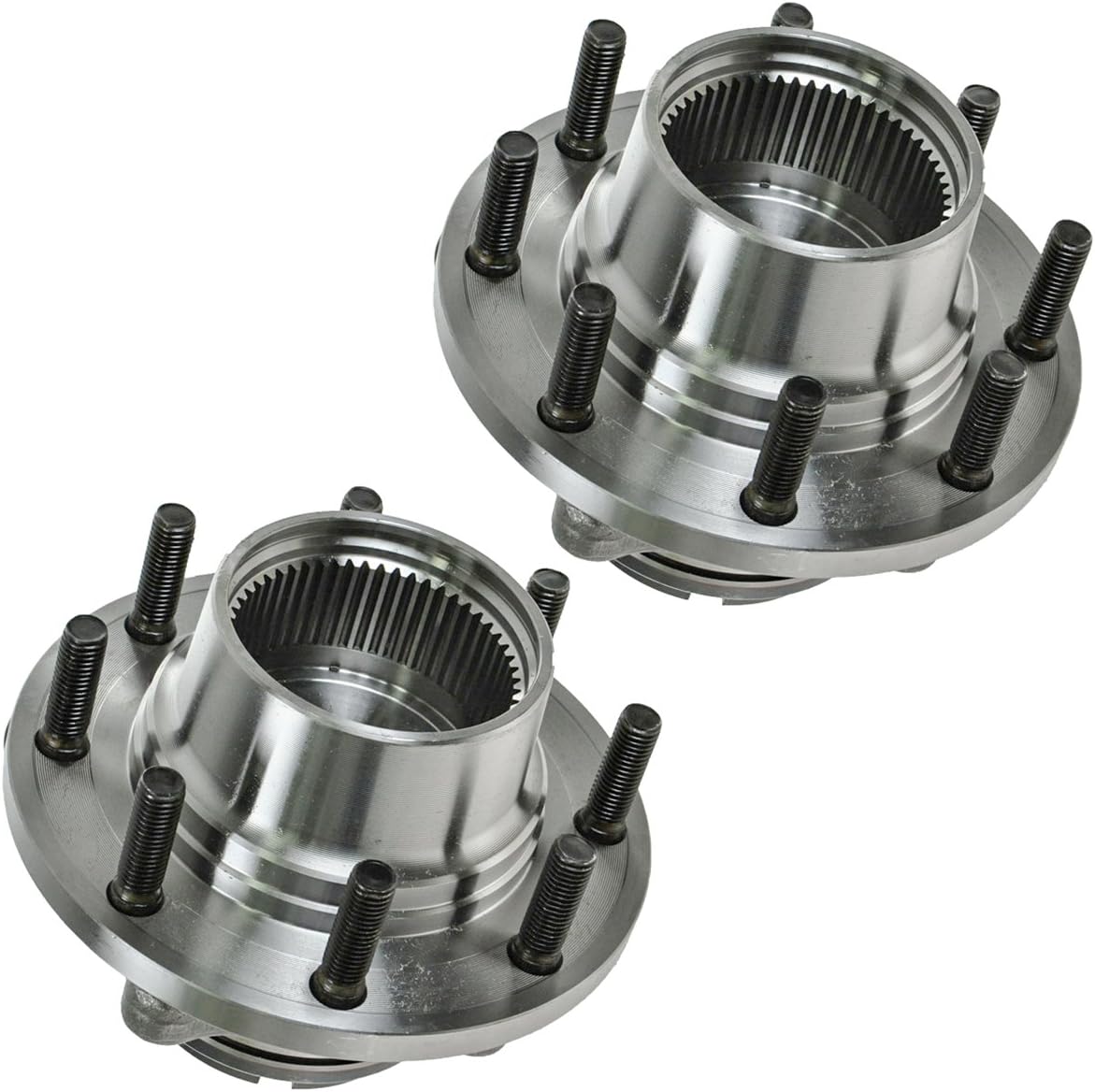 TRQ 2 Piece Front Rear Wheel Bearing & Hub Assembly Set Compatible with 1999-2004 Ford F-350 Super Duty F-450 Super Duty F-550 Super Duty