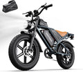 DEEPOWER Electric Bike for Adults,2000W Peak Motor&28MPH Electric Dirt Bike，48V 20AH/35AH/60AH Battery, 70-160 Max Miles,Dual Suspension Ebikes for Adults, 20' Fat Tire E Bike