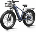 PUCKIPUPPY Electric Bike for Adults 960W, 26' Fat Tire 80Miles Range Electric Mountain Bike, 48V 15AH Removable Battery Ebike, 28MPH 7 Speed Aluminum Frame E Bike with Rear Storage Shelf