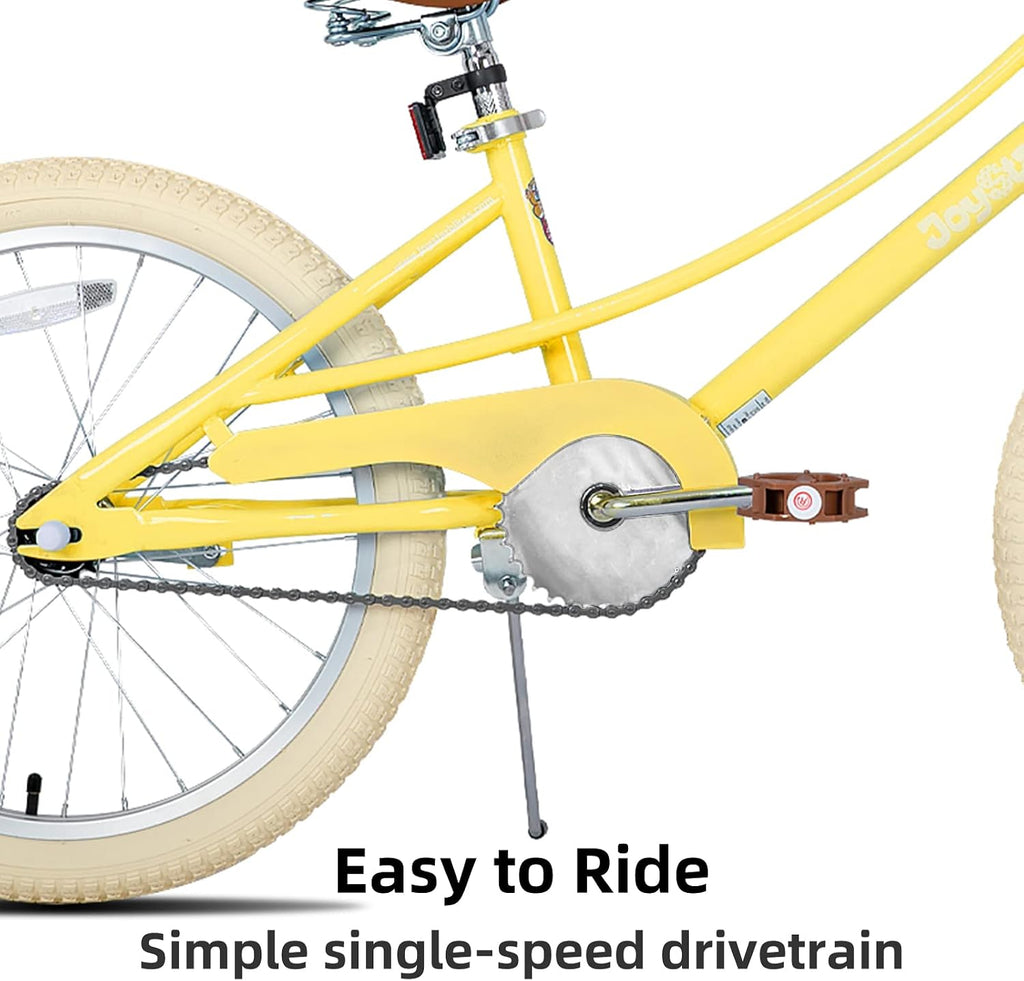 JOYSTAR Girls Bike for 2-12 Years Old Toddlers and Kids, 12' 14' 16' 18' 20' Retro Style Kids Bike with Training Wheels, 18 20 Inch Children Bicycle with Kickstand