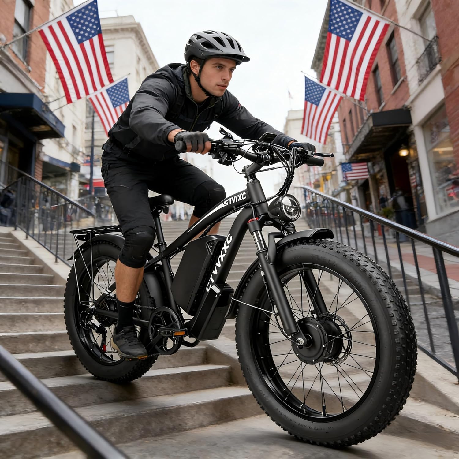 6000W Peak Dual Motor Ebike for Adults - 52V 34Ah Fast Electric Bike for Men Women 45 MPH,Up to 100 Miles,24' Fat Tire Lockable Suspension Electric Bicycle for Snow Off-Road Commuter Mountain E-Bike