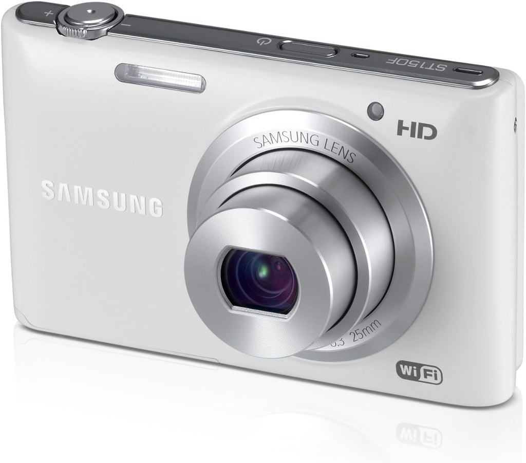 Samsung ST150F 16.2MP Smart WiFi Digital Camera with 5x Optical Zoom and 3.0' LCD Screen (White) (OLD MODEL)