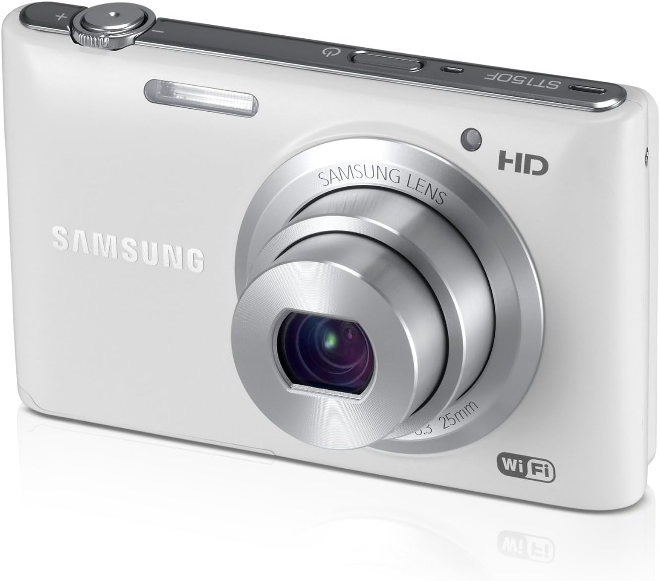 Samsung ST150F 16.2MP Smart WiFi Digital Camera with 5x Optical Zoom and 3.0' LCD Screen (White) (OLD MODEL)