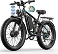 Electric Bike for Adults 51MPH 36Ah 52V Fast Ebike 6000W Peak Dual Motors 26' Full Suspension Fat Tire E Bikes for Men with Hydraulic Brake 130 Miles Electric Bicycle