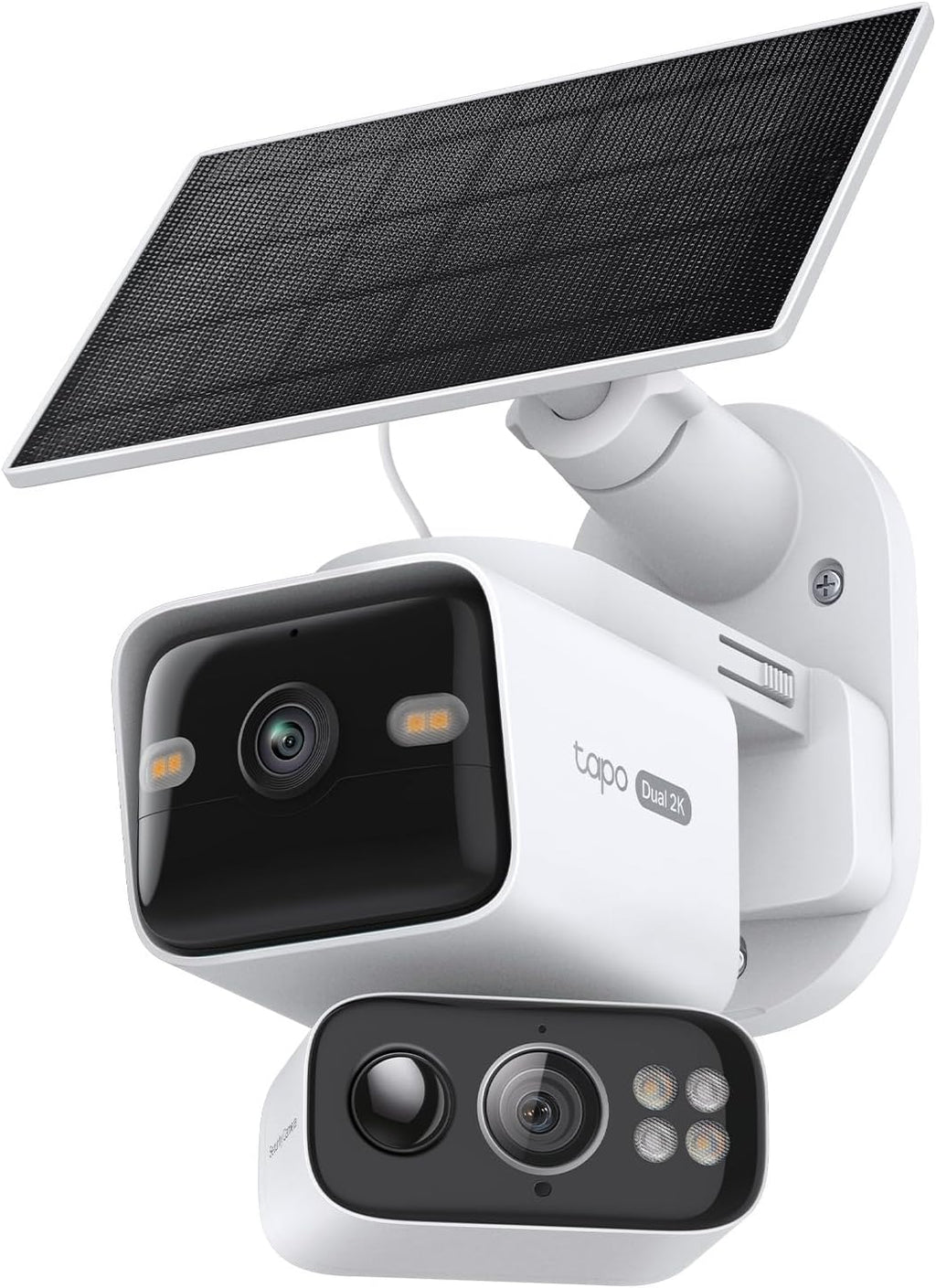 Tapo 2K Dual Lens Pan/Tilt Security Battery Camera Wireless w/Solar Panel, 165° Wide-Angle + 6mm Telephoto, Free Person/Vehicle Detection, 360° Pan, SD/Cloud Storage, Works w/Alexa & Google, C645D KIT