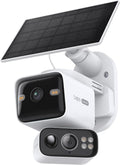 Tapo 2K Dual Lens Pan/Tilt Security Battery Camera Wireless w/Solar Panel, 165° Wide-Angle + 6mm Telephoto, Free Person/Vehicle Detection, 360° Pan, SD/Cloud Storage, Works w/Alexa & Google, C645D KIT
