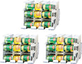 FIFO Can Tracker 3-Pack - 3-Tier Rotating Food Can Organizer for Pantry, Expandable Soda Can Storage for Kitchen, Holds 54 Cans of Food or Soda