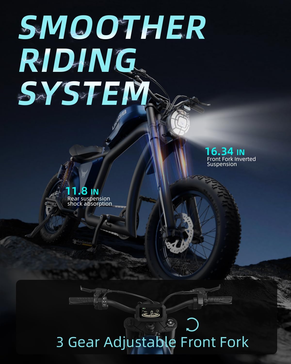 BIGNIU BG-X Electric Bike for Adults,1500W Brushless Motor 48V/31.5Ah Up to 40 Miles E-Bike Front/Rear Turn Signal Dual Suspension Ebikes