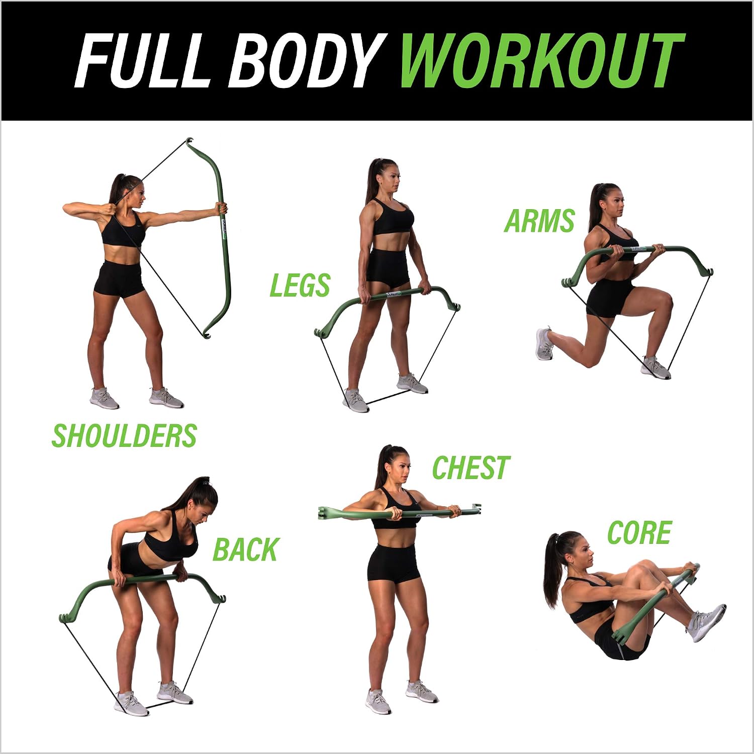 Gorilla Bow Travel All-in-ONE Strength Training Equipment, Portable Home Gym System, 100 Plus Quality Workouts for Travel, Home Gym & Outdoor Includes Workout Guide and Videos
